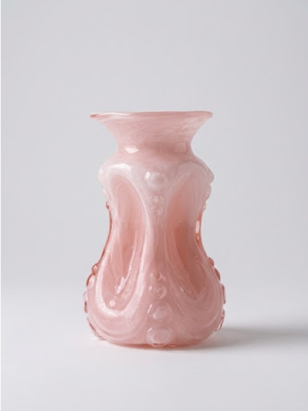 Vintage 1930s Consolidated Glass Catalonian Pink Cased Pinch Bud Vase Hobnail 6"